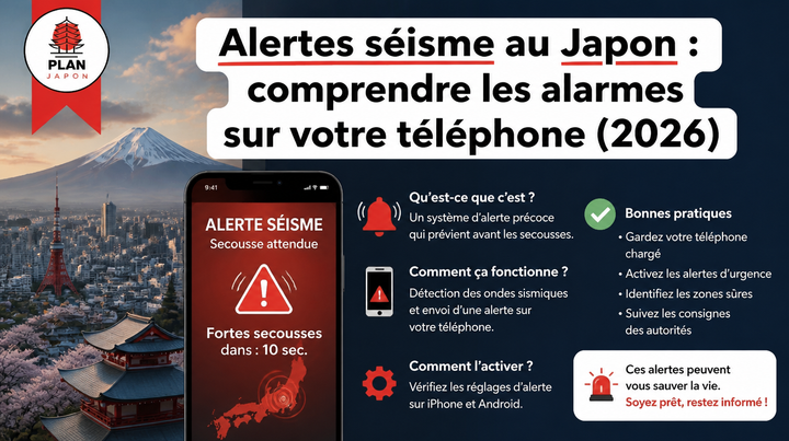 Alertes séisme au Japon : comprendre les alarmes sur votre téléphone (2026)
