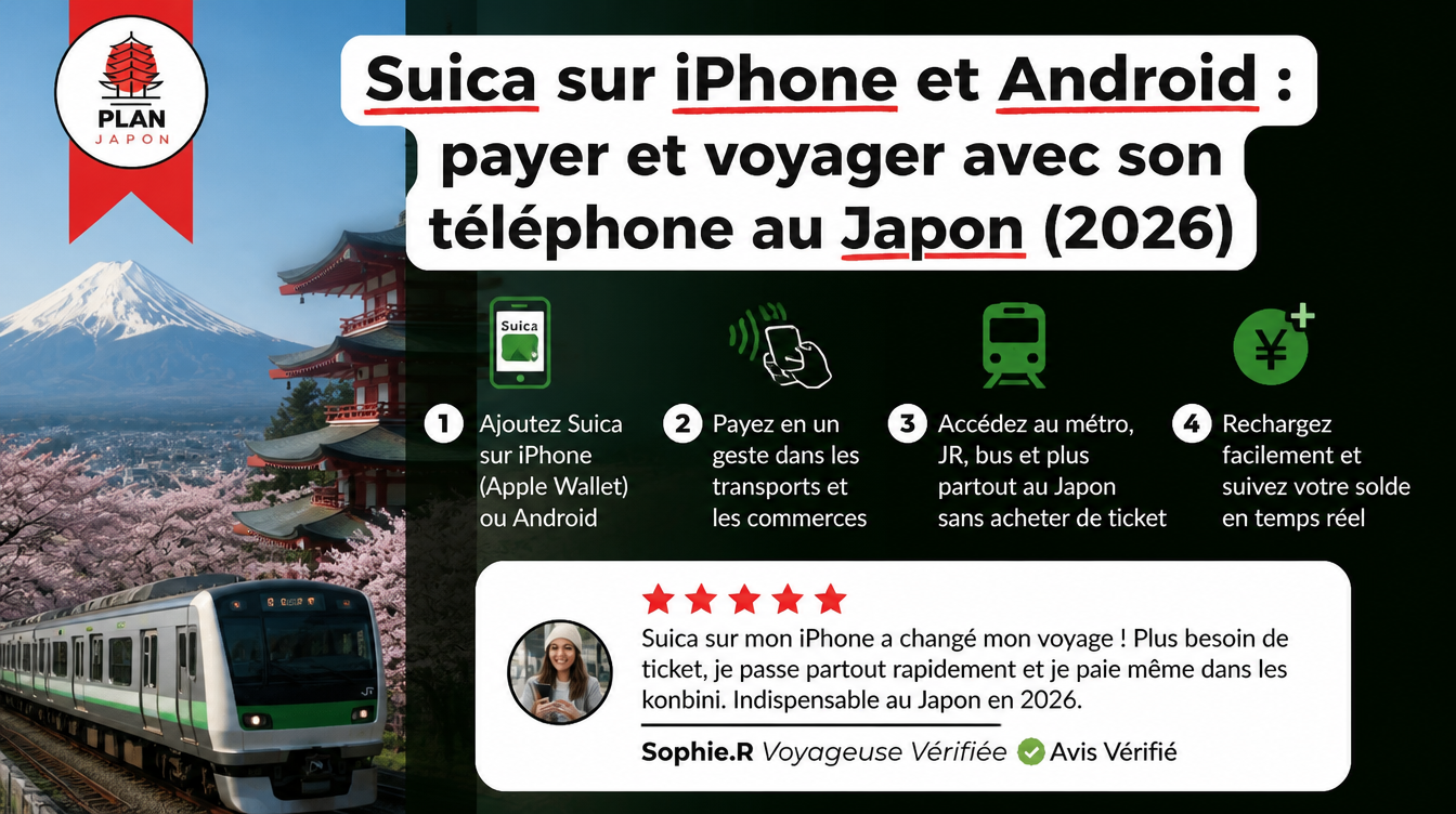 Suica sur iPhone et Android : payer et voyager avec son téléphone au Japon (2026)