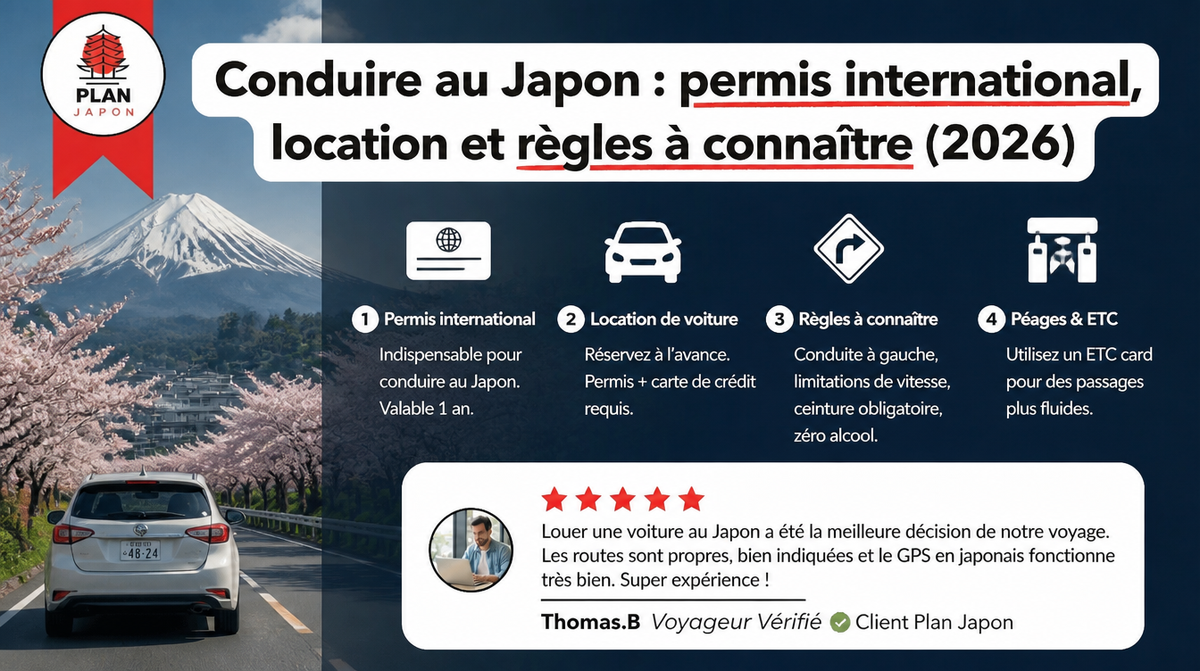 Conduire au Japon : permis international, location et règles à connaître (2026)
