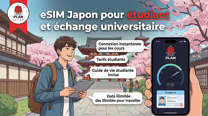 eSIM Japon pour étudiant et échange universitaire