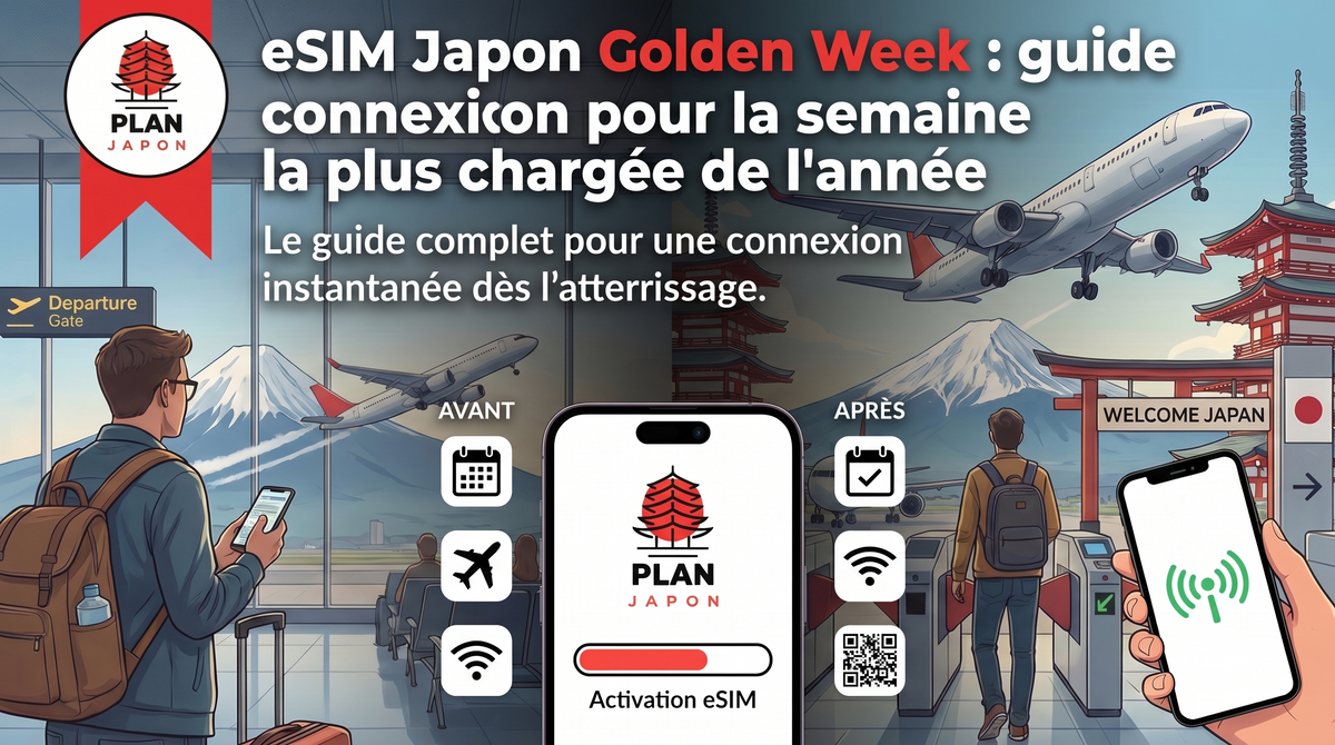 eSIM Japon Golden Week : guide connexion pour la semaine la plus chargée de l'année