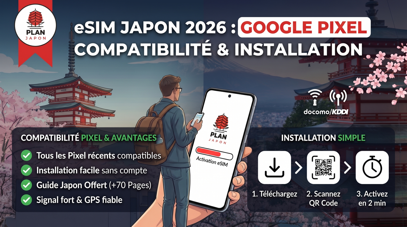 eSIM Japon sur Google Pixel : compatibilité et installation (2026)
