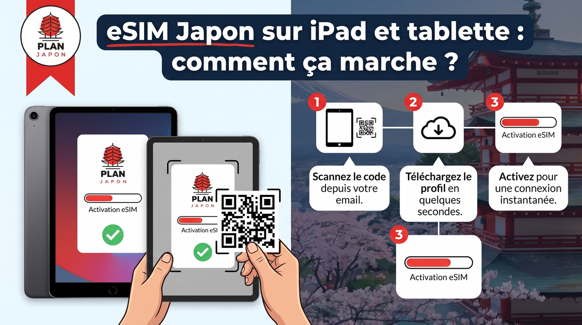 eSIM Japon sur iPad et tablette : comment ça marche ?