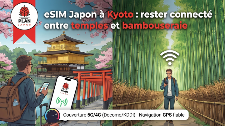 eSIM Japon à Kyoto : rester connecté entre temples et bambouseraie
