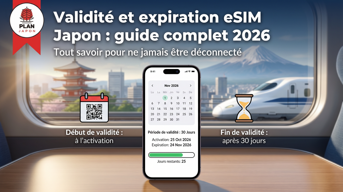 Validité et expiration eSIM Japon : guide complet 2026