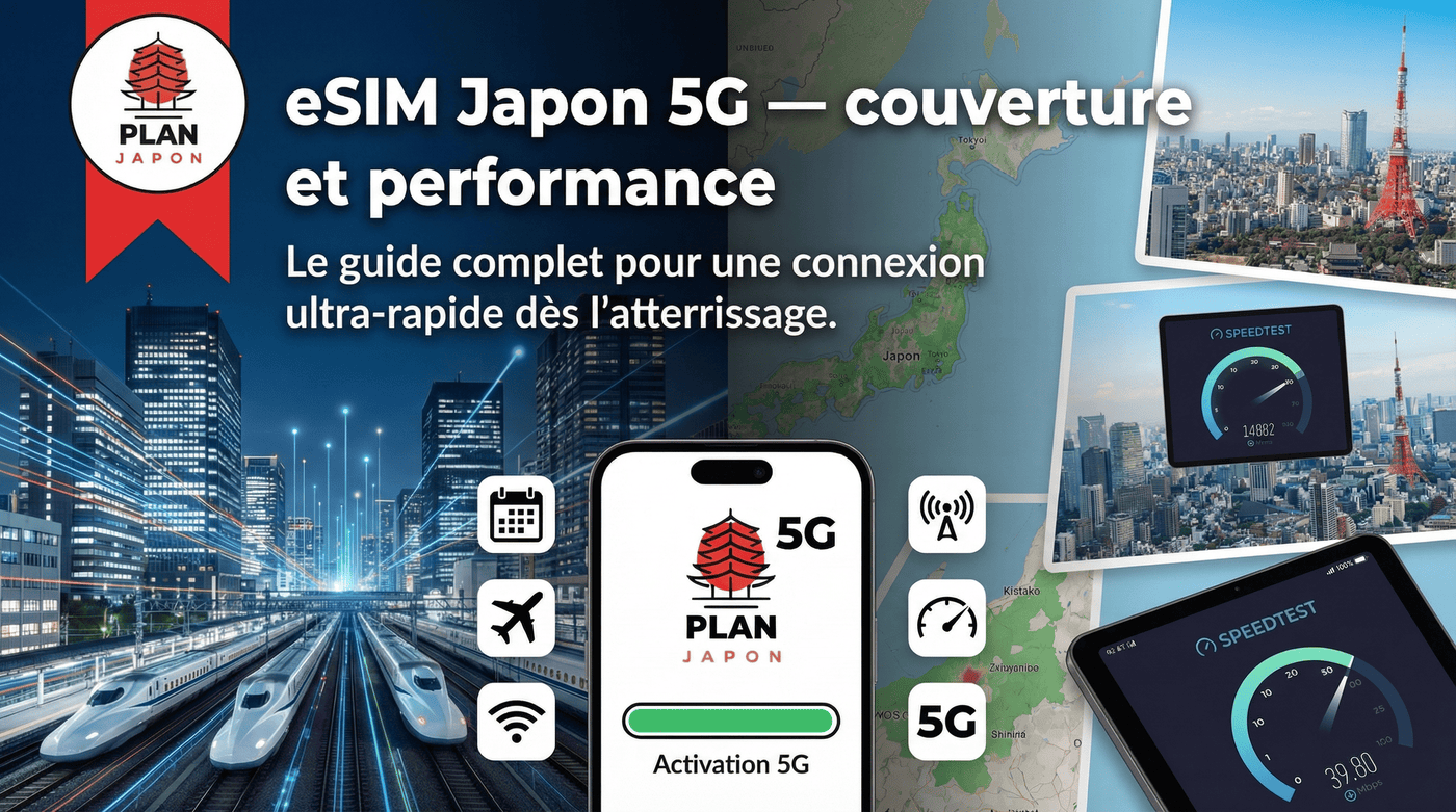 eSIM Japon 5G : couverture et performance en 2026