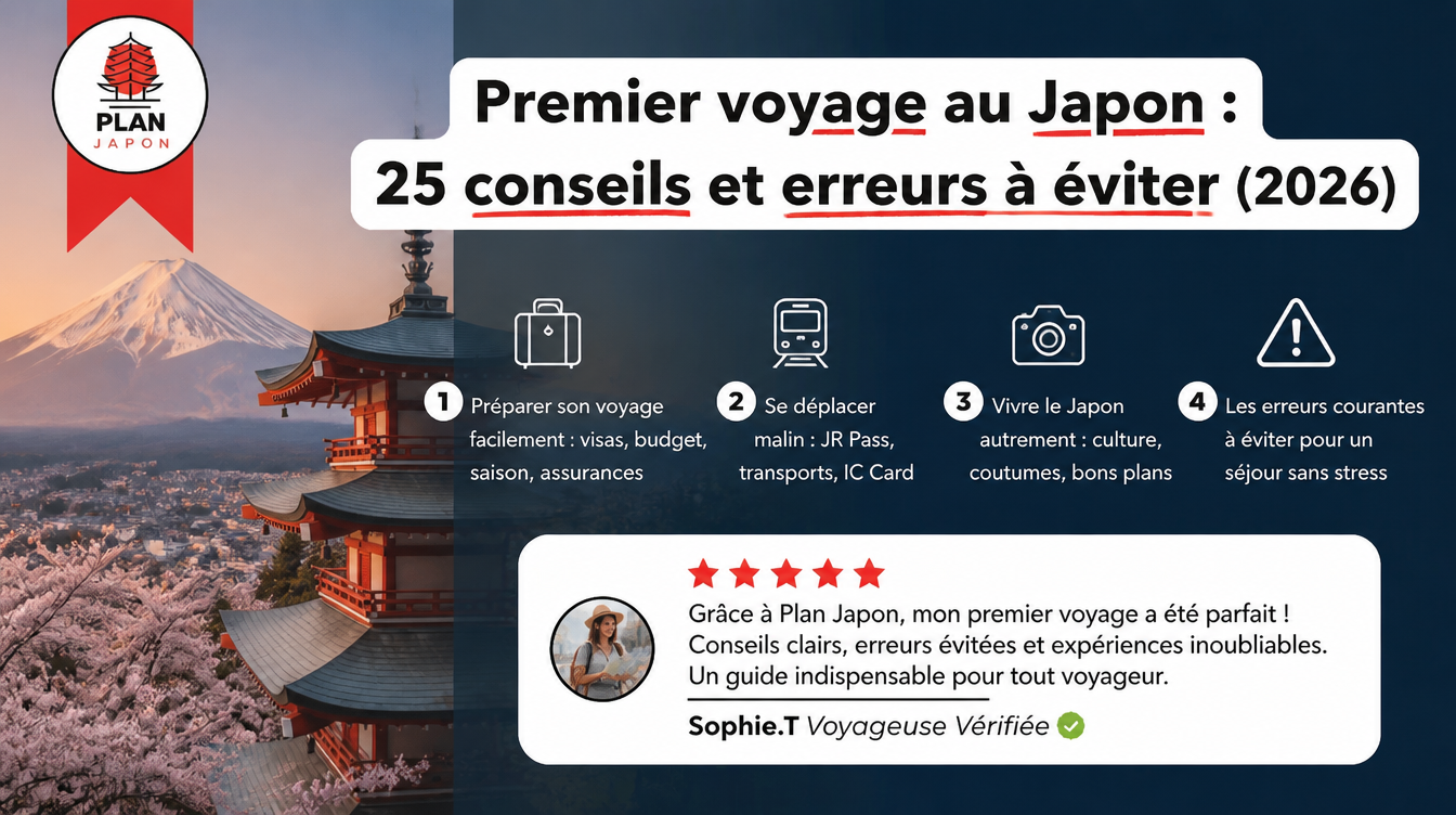 Premier voyage au Japon : 25 conseils et erreurs à éviter (2026)