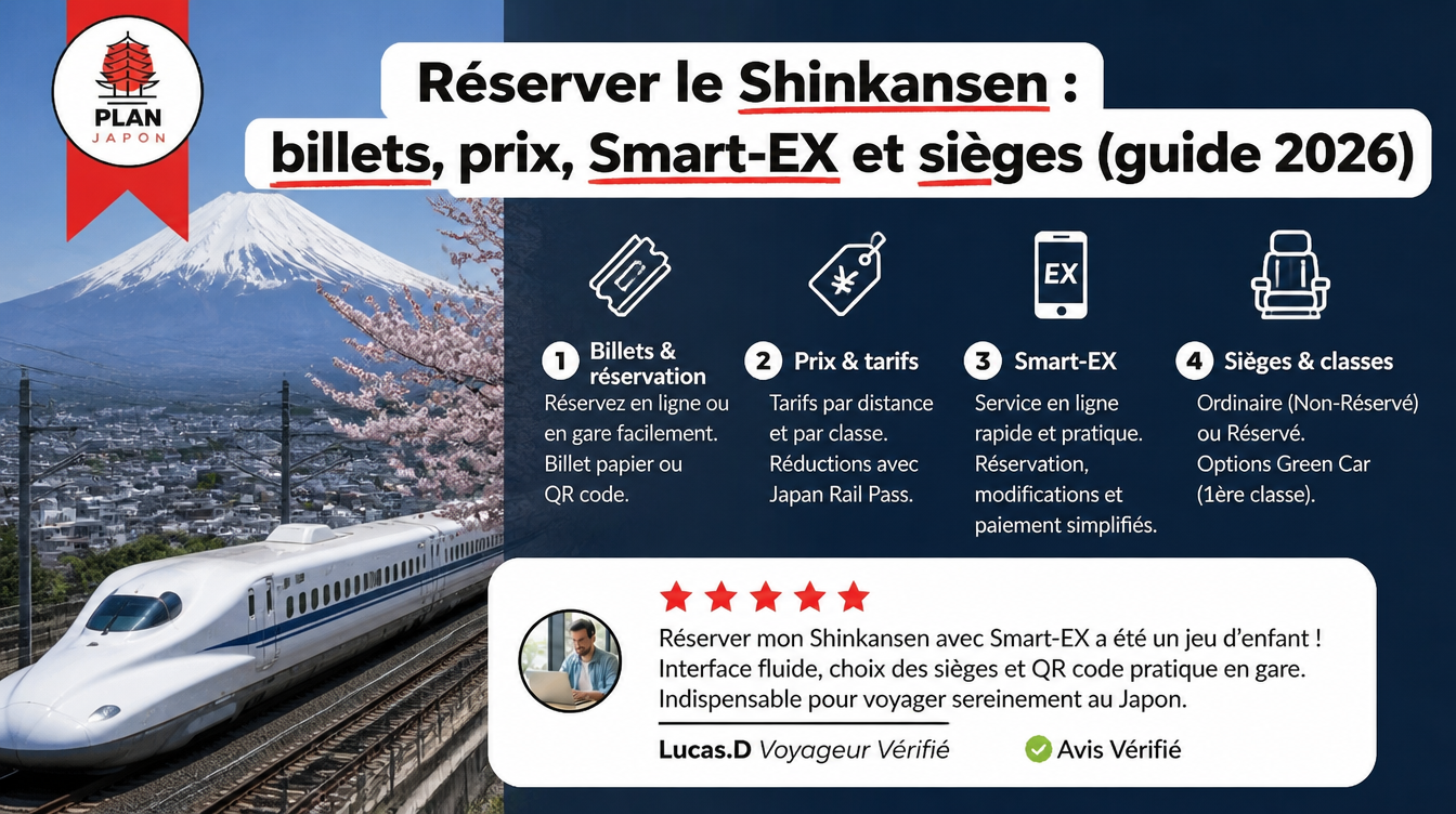 Réserver le Shinkansen : billets, prix, Smart-EX et sièges (guide 2026)