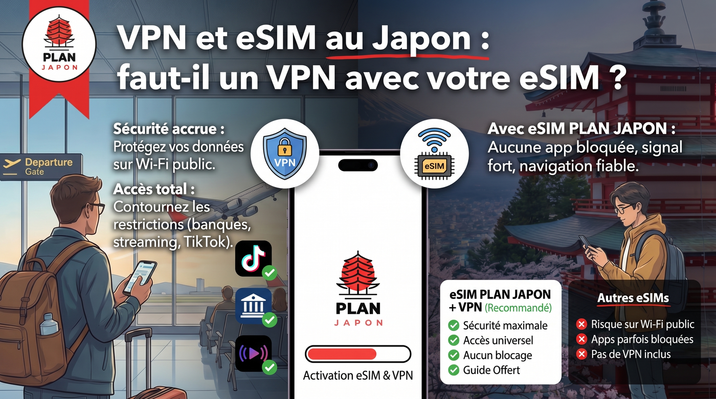 VPN et eSIM au Japon : faut-il un VPN avec votre eSIM ?