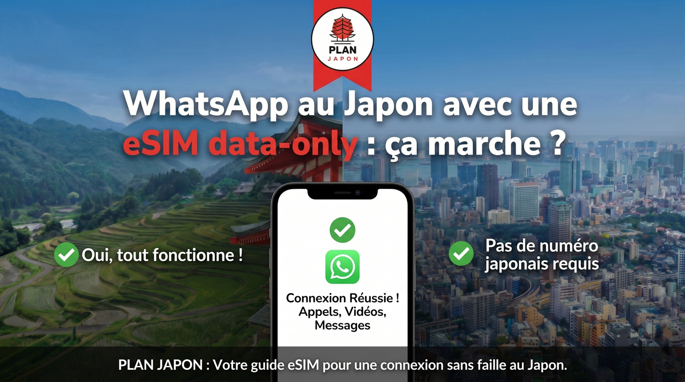 WhatsApp Japon eSIM : ça marche en data-only ? (2026)