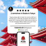 Avis clients PlanJapon - eSIM Japon note 4.9 sur 5