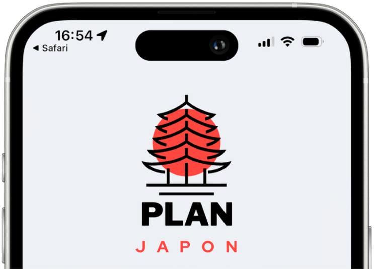 Aperçu de l application PlanJapon