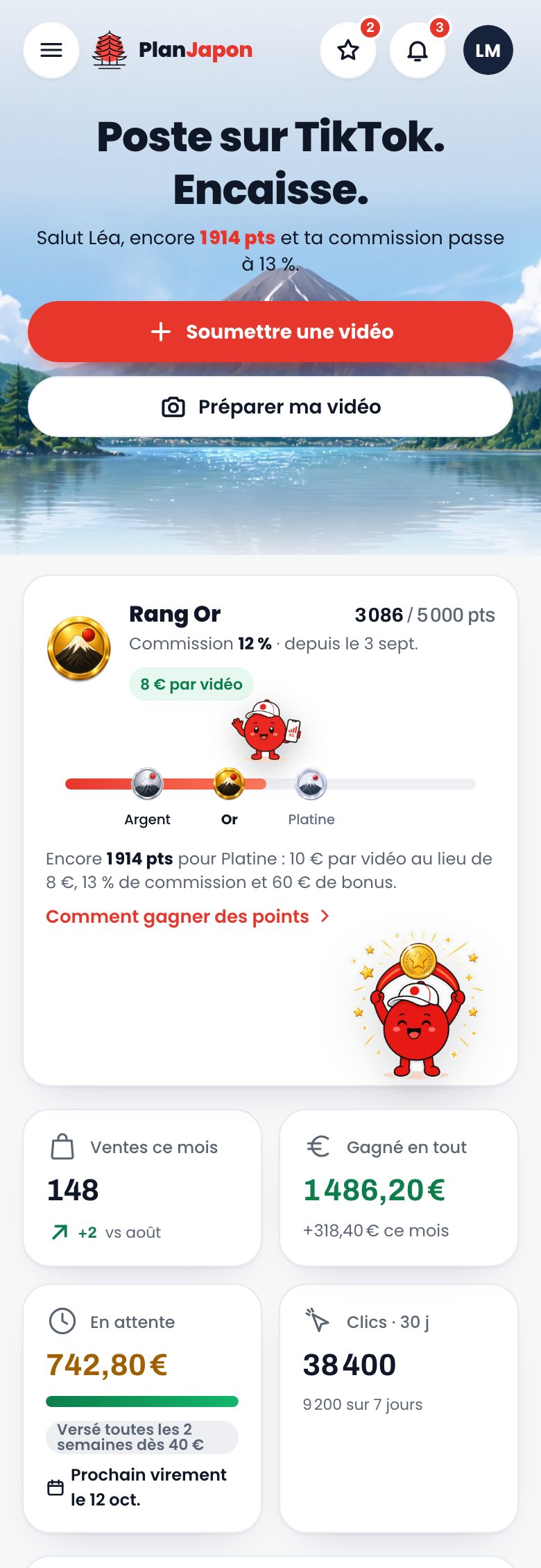 Tout au même endroit&nbsp;: ce que vous avez gagné, ce qui arrive, et de quoi tourner votre prochaine vidéo.